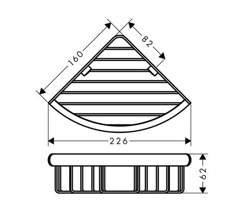 Rổ góc cho phòng tắm Logis 580.61.490